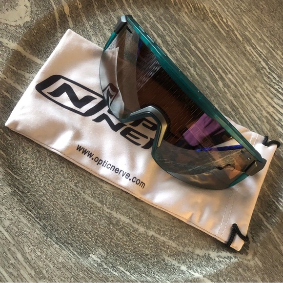Turquoise Frame Optic Nerve Sunglasses - Picture 7 of 14